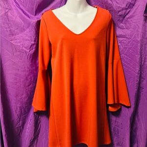 Elegant Orange Copper-tone Women's Dress